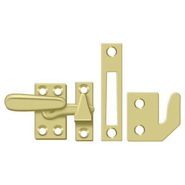 Deltana Window Lock, Casement Fastener, Small Bright Brass CF066U3