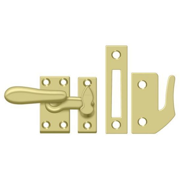 Deltana Window Lock, Casement Fastener, Medium Bright Brass CF66U3