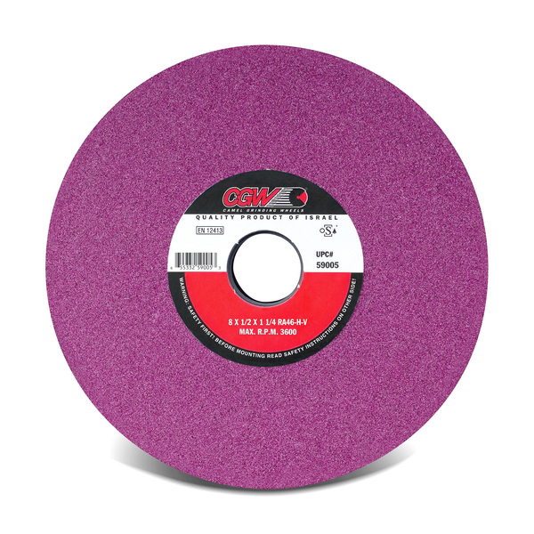 Cgw Abrasives Grinding Whl, 14x1.5x5, T1, RA46-H-V 59022