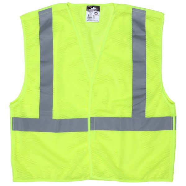 Mcr Safety Tear Away Safety Vest, 4X CL2MLX4