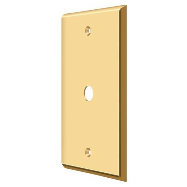 Deltana Cable Cover Switch Plate, Number of Gangs: 1 Solid Brass, PVD Polished Brass Finish CPC4764CR003