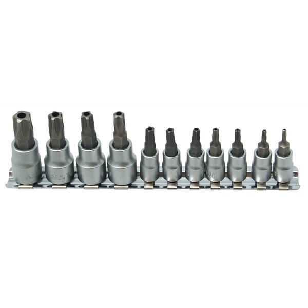 Cta Manufacturing Tamper Proof Socket Set, 5 Point, 11 pcs. 9680