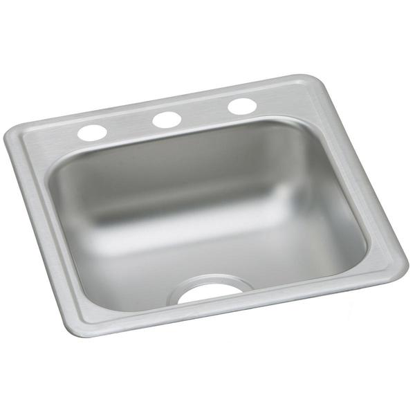 Elkay Sink, SS, 17x21.25x6.5", Top Bar D117213