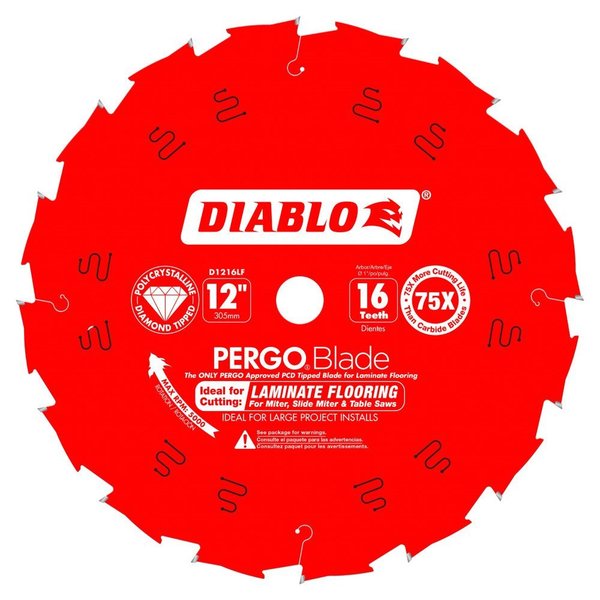 Diablo Tooth (PCD) Laminate Flooring PERGOBlade D1216LF