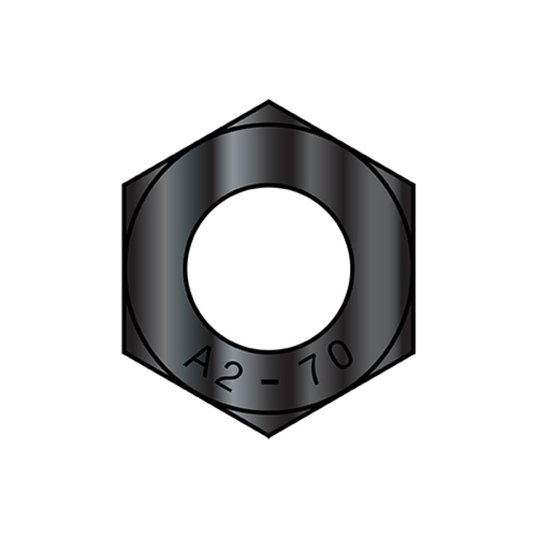 Zoro Select Hex Nut, M6-1.00, Stainless Steel, Not Graded, Black Oxide, 2000 PK M6D934188B