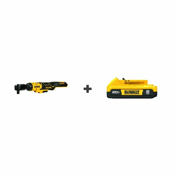 Dewalt 20V Max 1/2In Ratchet And Bonus DCB203 DCF512B/DCB203