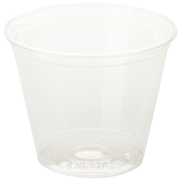 Dixie Dixie® Crystal Clear Plastic Squat Cups, 9 oz., 2 7/8" x 3 5/8", 1000/Case DIX100