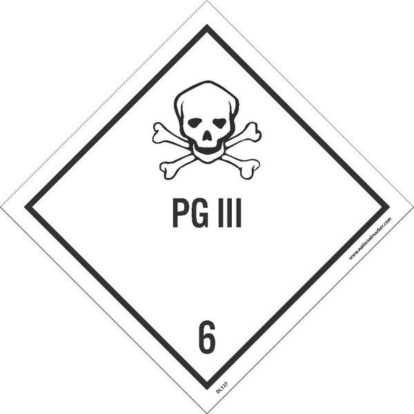 Nmc Pg Iii 6 Dot Placard Label DL127ALV