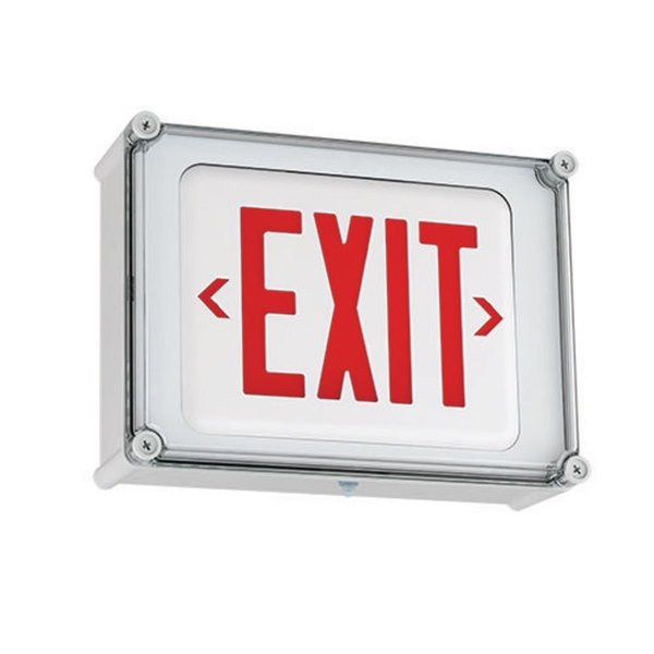 Dual-Lite LED, Wet Location/NEMA, 4X, Exit Sign, Red EVE4XRW