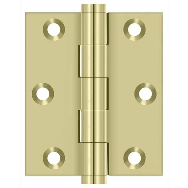 Deltana Screen Door Hinge Unlacquered Bright Brass 3"X2.5" DSB3025U3-UNL