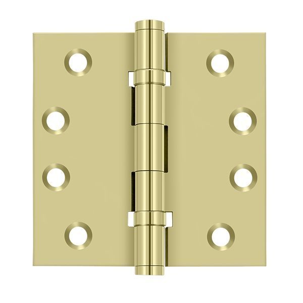 Deltana Bright Brass Square Hinge DSB4B3-UNL