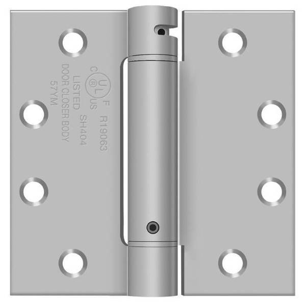 Deltana Satin Stainless Steel Spring Hinge, Holes per Leaf: 4 DSH45U32D