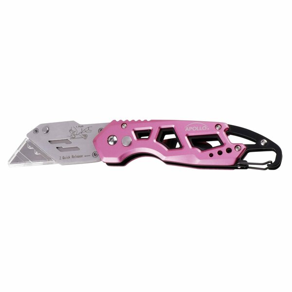 Apollo Tools Foldable Knife, Pink DT5017P