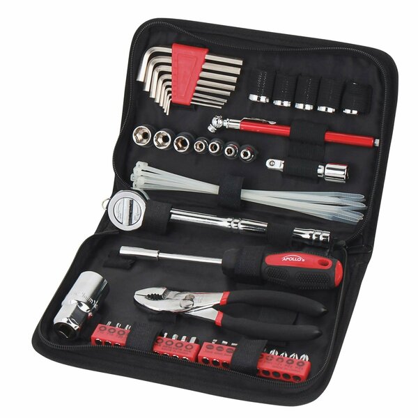 Apollo Tools 56 Piece Auto Tool Set In Zipper Case DT9774