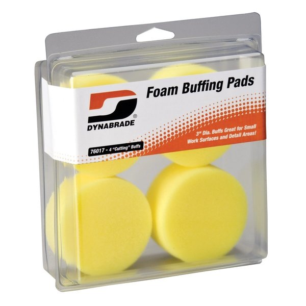 Dynabrade Yellow Foam Cutting Pads, 3" DYB76017