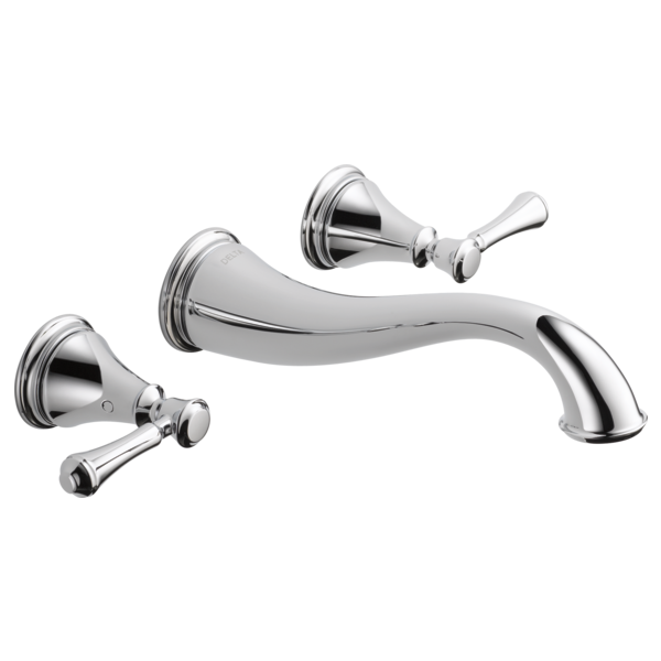Delta 3-hole 8" wall installation Hole Wall-Mount Lavatory Faucet, Chrome T3597LF-WL