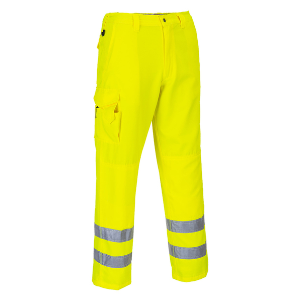 Portwest Hi-Vis Combat Trousers, Med E046