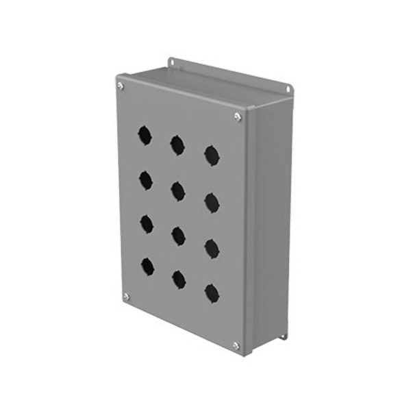 Nvent Hoffman Mild Steel Pushbutton Enclosure, 11-3/4 in H, 3 in D E12PBG