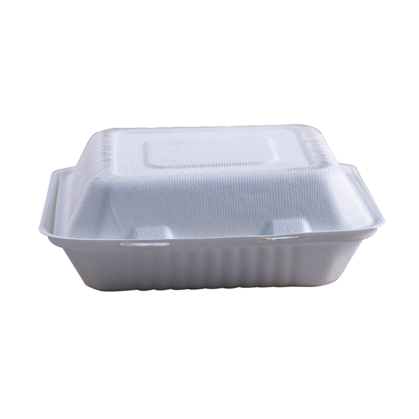 Empress Earth Compostable Hing Container, 9"W x 9"D x 3"H, 200PK EHL-91