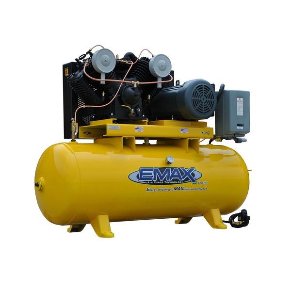 Emax EP 7.5HP Horizontal 80 Gallon Air Compressor, 3-Phase EP07H080V3