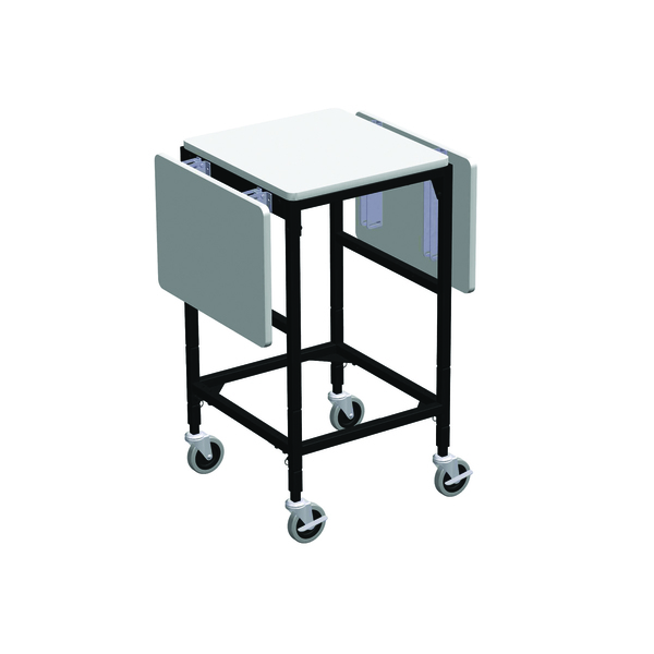 Irsg Small Mobile Work Table with Drop Leaves ERGO-27-K1
