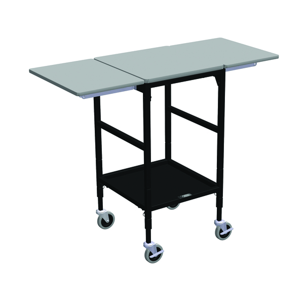 Irsg Sm Mobile Work Table-Drop Lves & Bottom Shelf ERGO-27-K2