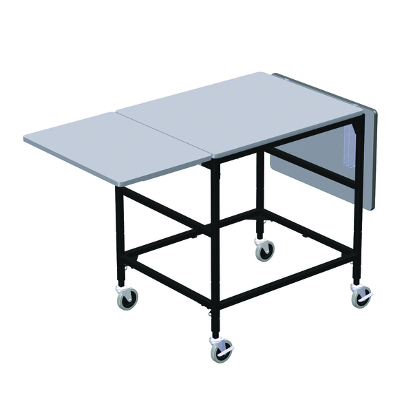 Irsg Mobile Work Table with Drop Leaves ERGO-32-K1