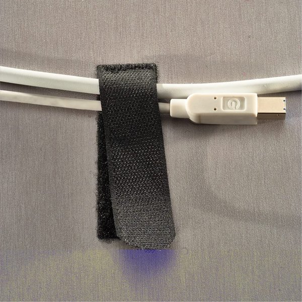 Rip-Tie Strap, Adhesive Back, Black, 1x3", PK20 B-H3-E20-BK