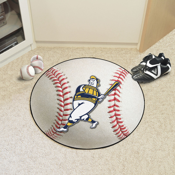 Officially Licensed MLB Milwaukee Brewers Barrell Man Uniform Rug