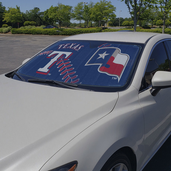 FANMATS Texas Rangers Sun Stripe 3.25 in. x 34 in. Windshield