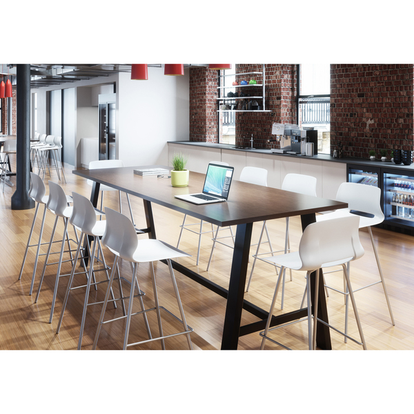 Kfi Rectangle KFI Midtown 3 x 8 FT Conference Table, Designer White Finish, Bistro Height, 36 W X 96 L X F3696-BMT3672-41-D354