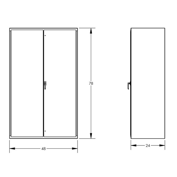 Valley Craft F87451A6 Jumbo Bin-Shelf Cabinet, 48wx24dx78