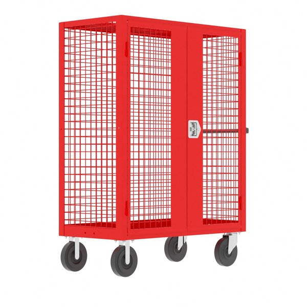 Valley Craft Security Cart, 48X24", Red F89557VCRD