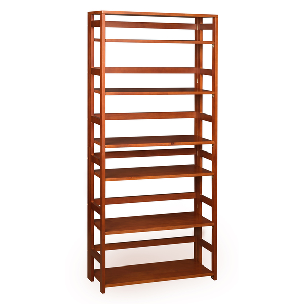Regency Regency Flip Flop 67 in High Folding Bookcase, Easy Assembly Shelf Storage- Cherry FF6730CH