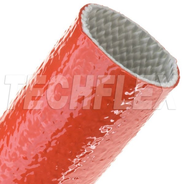 Techflex Fireflex AERO Grade SIL/Glass 3", Red FIA3.00RD