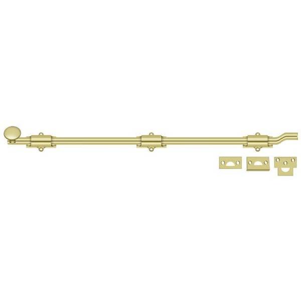 Deltana Surface Bolt With Off-Set, Heavy Duty Bright Brass 26" FPG263