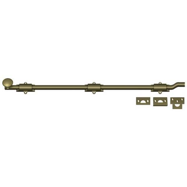 Deltana Surface Bolt With Off-Set, Heavy Duty Antique Brass 26" FPG265