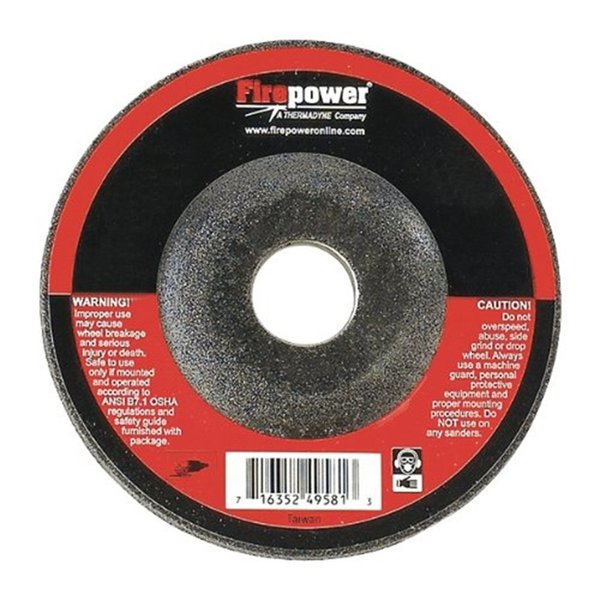 Firepower Depressed Center Grinding Wheels, 4 1/2 In.X1/4 In.X5/8 In. -11Nc FPW1423-2232