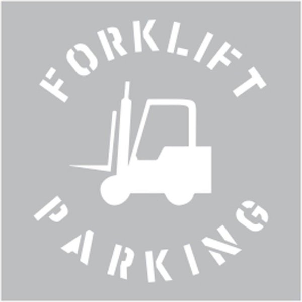 Visual Workplace Floor Stencil, 24"x24", Forklift Parking 60-1924-2424-TR426