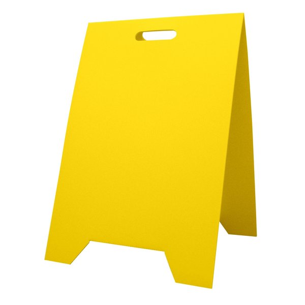 Visual Workplace A Frame Sign, Corrugate, 12"x18", Yellow 15-1904-AF1218-618
