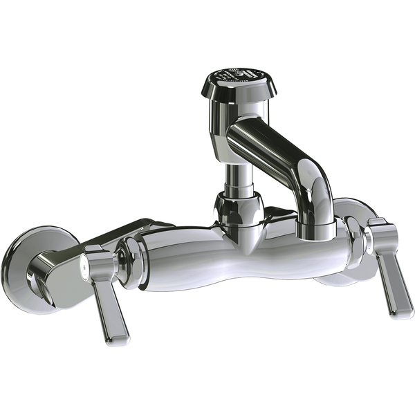 Chicago Faucet Manual 3" - 8-3/8" Mount, Hot And Cold Water Sink Faucet, Rough Chrome Plated 886-RRCF