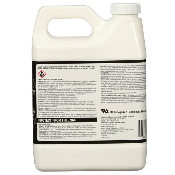 3M 30NF Fastbond™ Contact Adhesive, 1 gal Can, Green, 4/Case