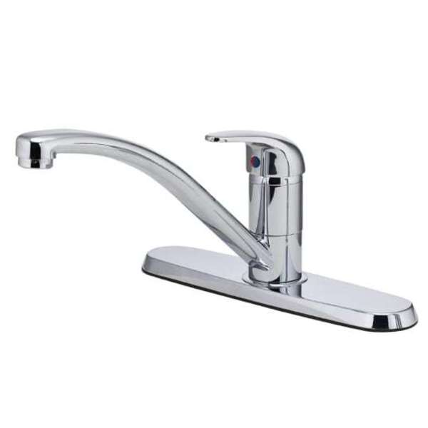 Pfister 8" Mount, Residential 3 Hole Series Single Handle Kitchen Faucet Chro G134-5000