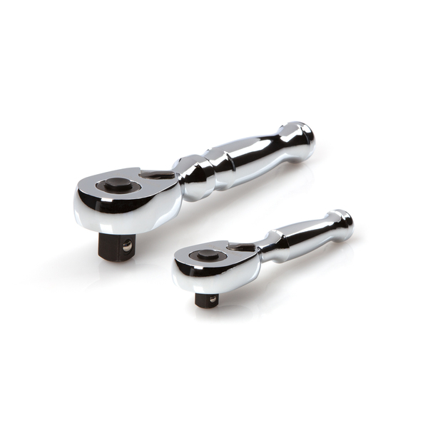 Tekton 1/4, 3/8 Inch Drive Stubby Quick-Release Ratchet Set (2-Piece) SRH91105