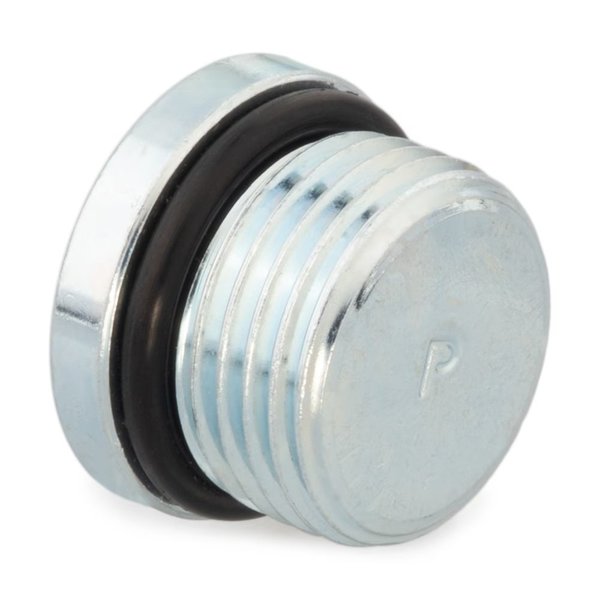 Parker Hollow Hex Plug, Steel, 1/2 in, Male SAE 8 HP5ON-S