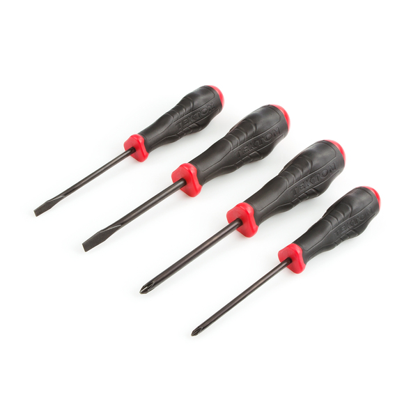 Tekton High-Torque Black Oxide Blade Screwdriver Set, 4-Piece (#1-#2, 3/16-1/4 in.) DRV41211