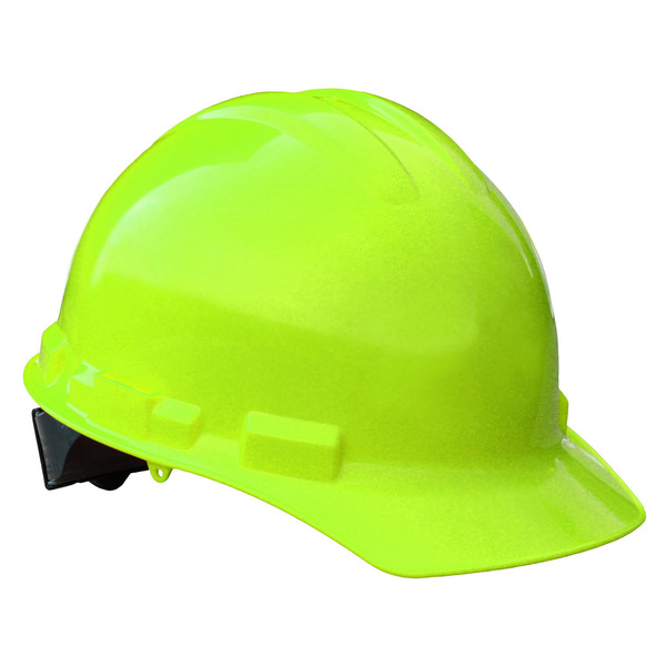Radians Front Brim Hard Hat, Type 1, Class E, Pinlock (4-Point), Hi-Vis Green GHP4-GREEN-HV