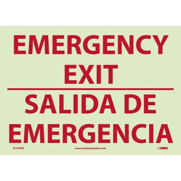 Nmc Emergency Exit Sign - Bilingual GL400PB