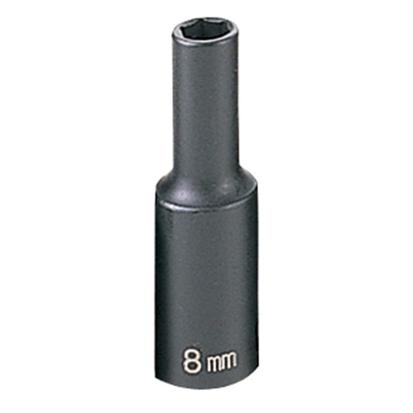 Grey Pneumatic 3/8" Drive Impact Socket Chrome plated 1008MD