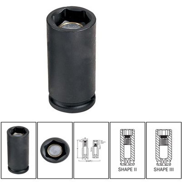 Grey Pneumatic 3/8" Drive Impact Socket Chrome plated 1010MDG